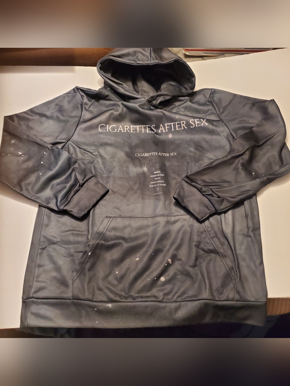 Cigarettes After Sex Dark Grey Tour Pullover Hoodie Sz Large Long Sleeve